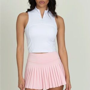 Goldhinge Pink Pleated Skirt
